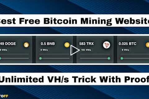 New Free Cloud Mining Website || New Free Bitcoin Mining Website || Cryptoff.cc Unlimited VH/s Trick